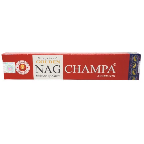 Bastoncini di incenso Golden Nag Champa Vijayshree basso, lotto 5 caselle.