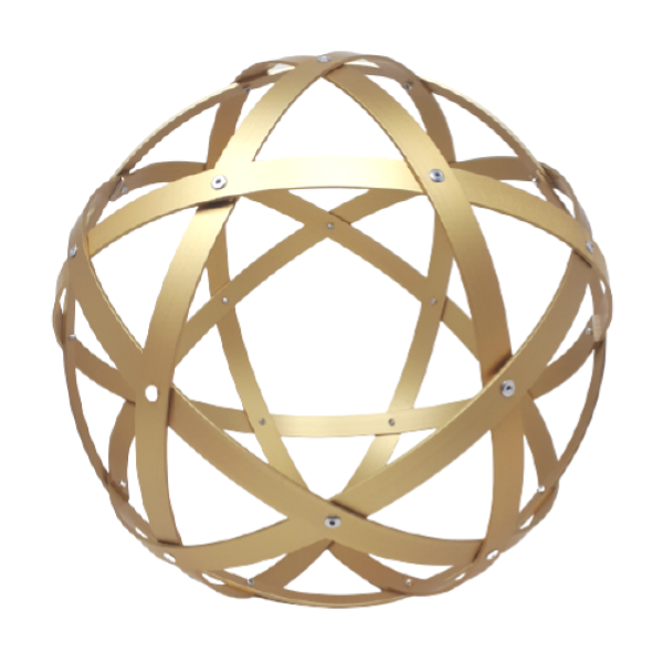 Pentasfera diam 26 cm - alluminio oro