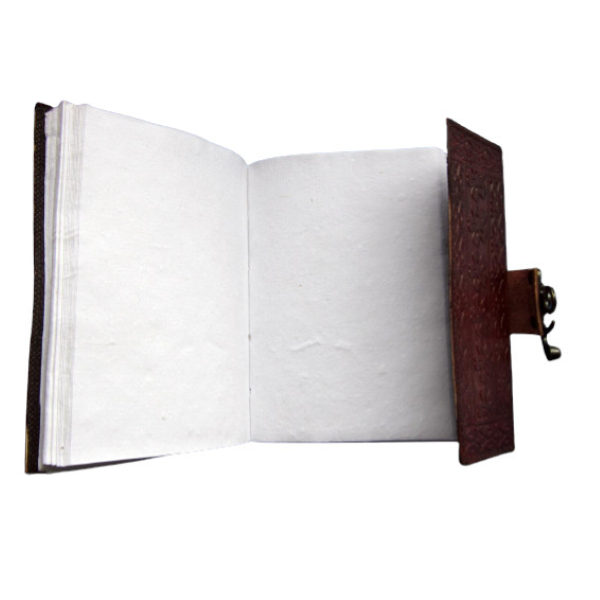 Libro delle Ombre in pelle con Pentagramma e Triplice Luna