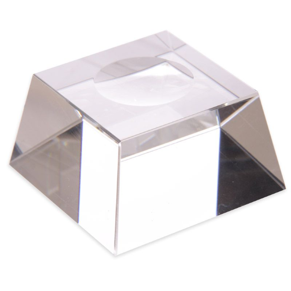 Sfera di cristallo 10 cm con supporto di vetro