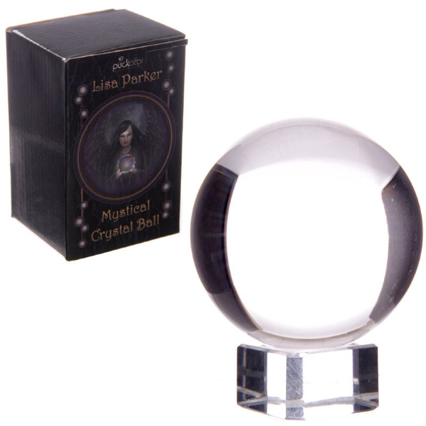 Sfera di cristallo 5 cm con supporto di vetro