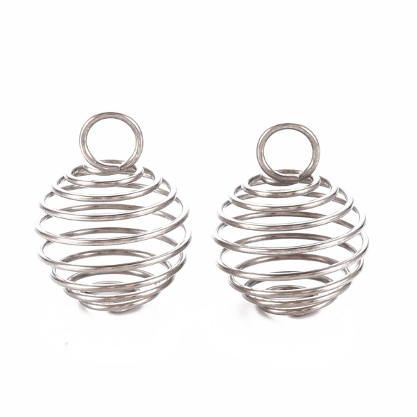 Gabbia a spirale acciaio inox a molla per pietre piccole 