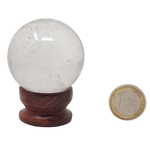 Sfera in cristallo di rocca o quarzo ialino d.5 cm