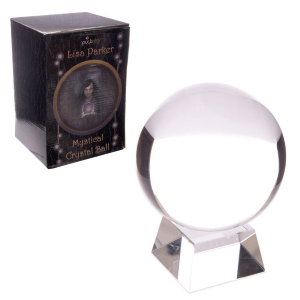 Sfera di cristallo 10 cm con supporto di vetro