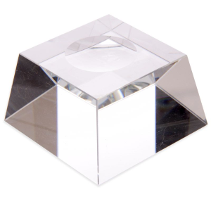 Sfera di cristallo 14 cm con supporto di vetro